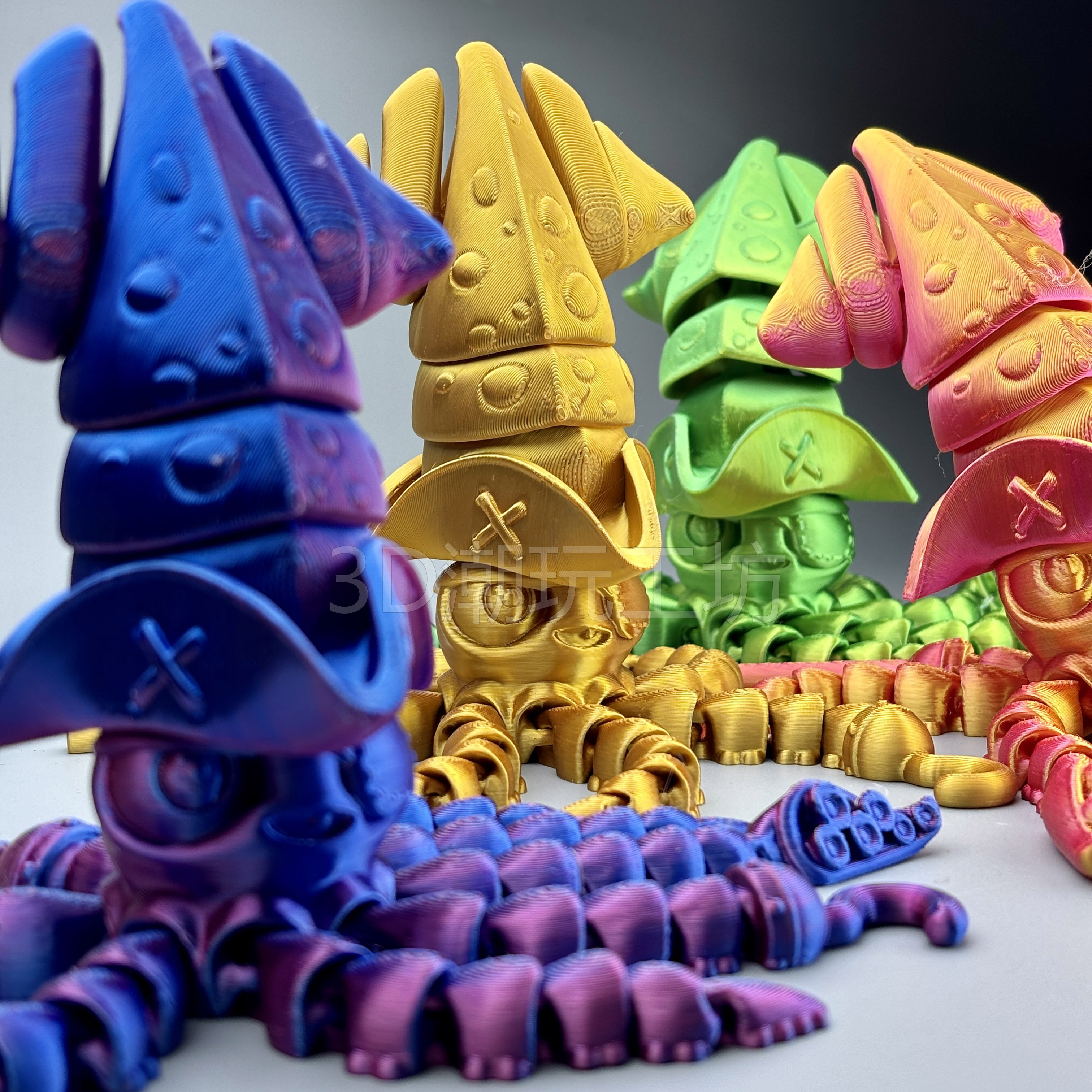 章鱼海盗船长玩具3D打印