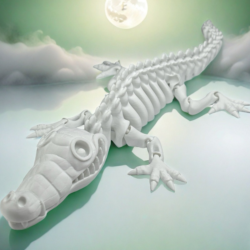 3D打印恐龙鳄鱼骨骼架