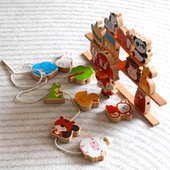 大颗粒串珠实木积木儿童穿珠子益智玩具宝宝蒙氏叠叠乐1教具2岁3