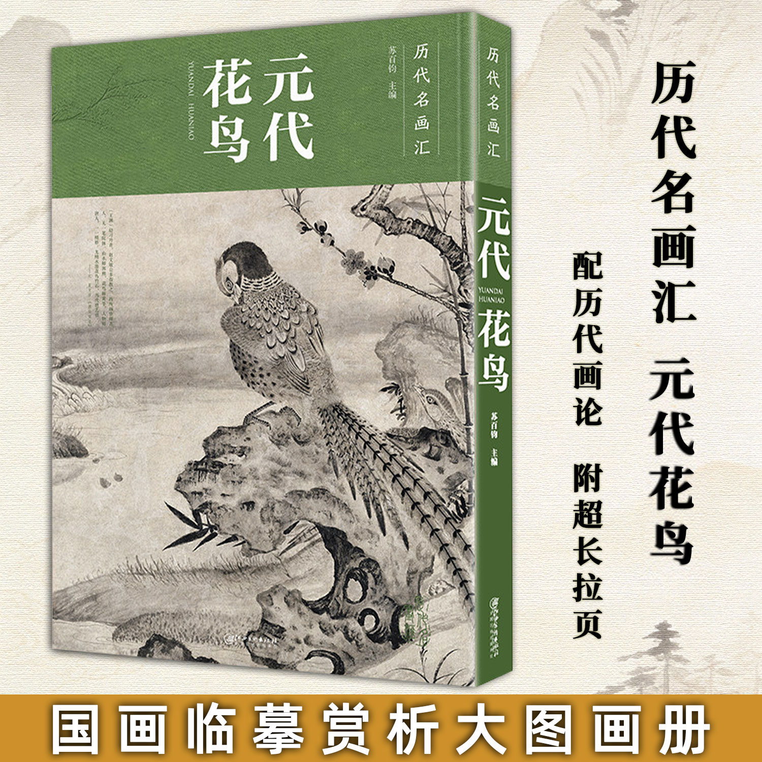 历代名画汇&middot;元代花鸟 中国花鸟画 工笔画临摹赏析大图画册绘画书籍 配历代画理画论 国画经典江西美术出版社