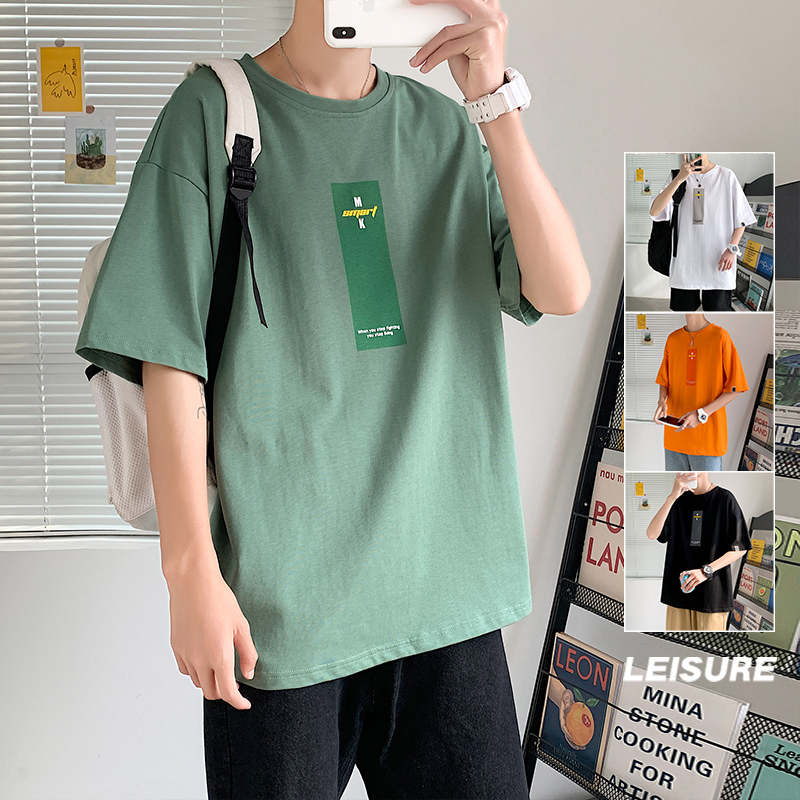 Hong Kong style short sleeve t-shirt men's casual clothes