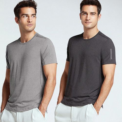 露露同款男士速干运动短袖圆领T