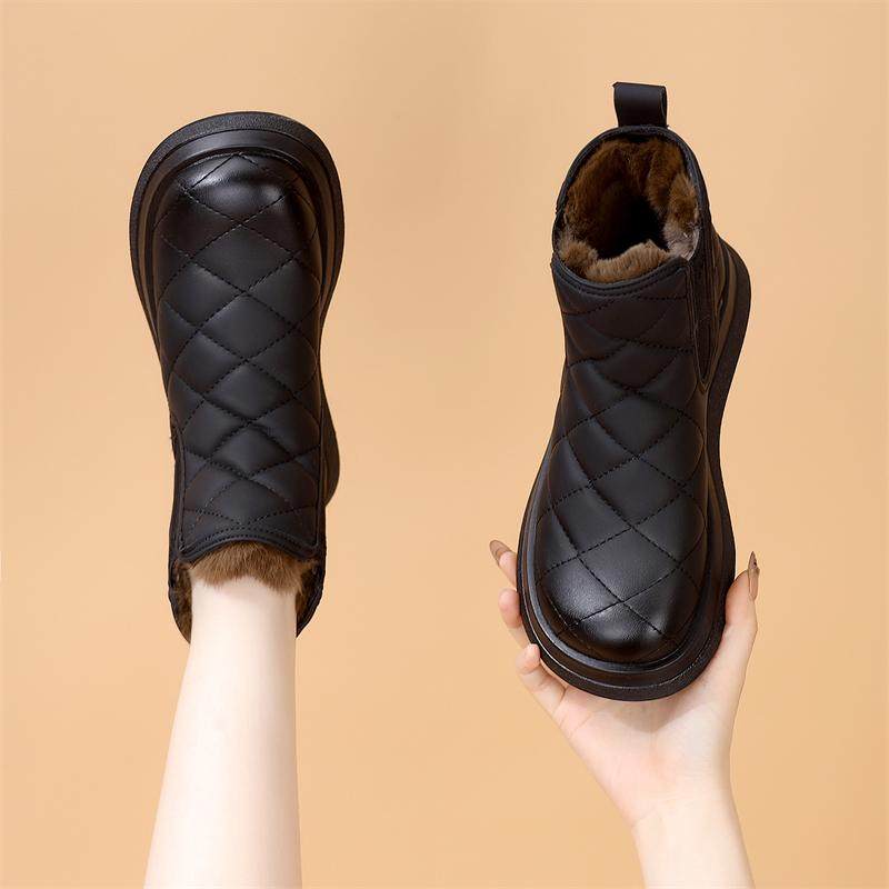雪地靴厚底皮毛一体女款冬2025新款防水防滑棉靴加绒加厚保暖时尚,女鞋,时尚雪地靴,淘宝优惠券,粉丝福利购,淘宝优惠卷