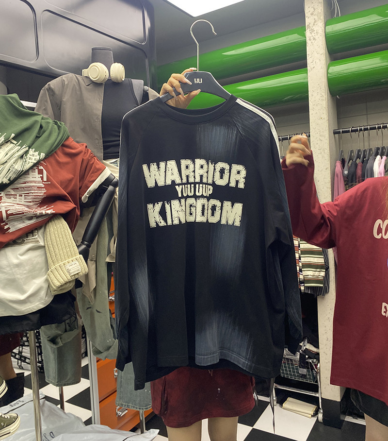 YUUUUP韩国东大门字母长袖T恤