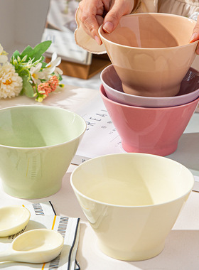 高颜值奶油ins风斗笠碗一件起批家用釉下彩陶瓷酸奶甜品碗米饭碗