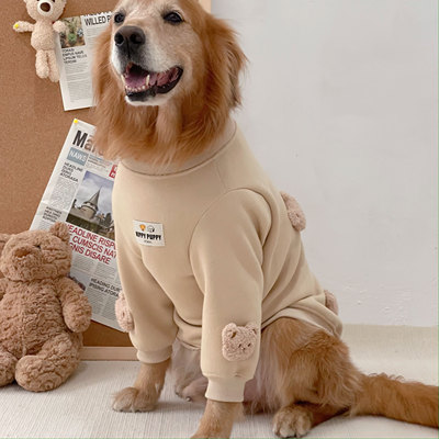 HippyPuppy小熊系列卫衣加绒宠物服装大型犬衣服