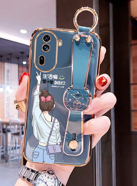 适用opporeno11手机壳reno11pro生活嘛腕带保护套reno10卡通个性原创reno10pro硅胶防摔软壳创意新款女生外壳