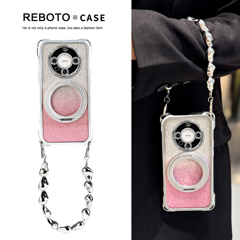 闪粉支点支架适用于华为mate70手机壳新款mate60pro可手提手链mate50四角防摔mate40e简约pro+高级轻奢保护套