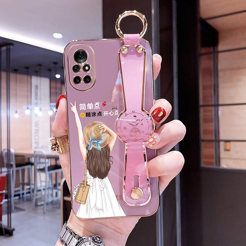 适用于华为nova8手机壳斜跨腕带