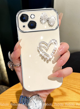 适用苹果17手机壳iphone15水钻爱心14pro支架外壳13promax防摔12硅胶16女款xsmax创意7/8plus网红17air高级
