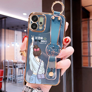 保护套reno13电镀硅胶防摔reno13pro女新款 适用opporeno14手机壳新款 reno14pro生活嘛腕带款