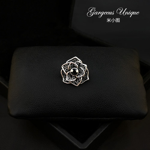 1023 精致复古花朵小胸针 高档小西装领针领扣毛衣开衫扣针别针