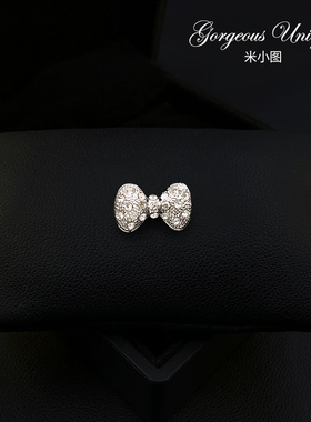 2076 米小图迷你精致蝴蝶结别针领口防走光小胸针胸口固定领针女