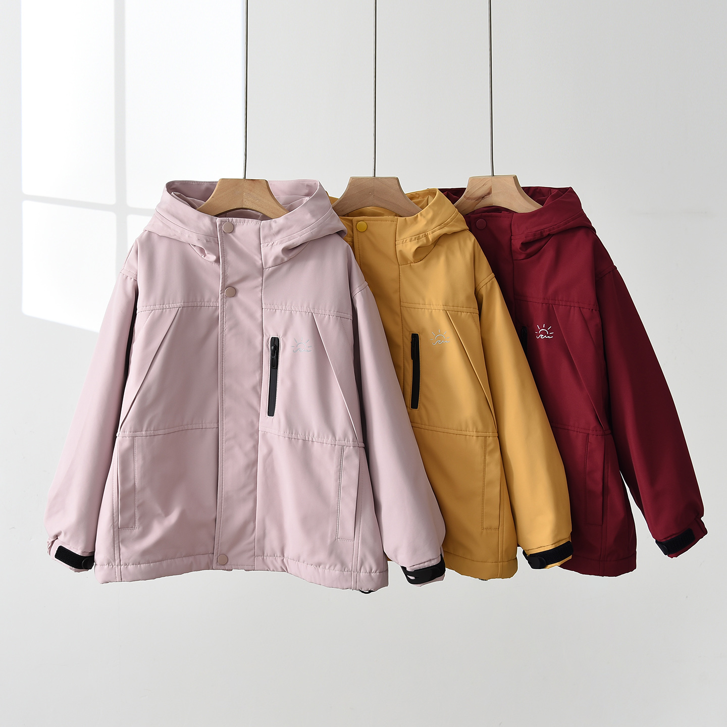 男女童春秋加绒冲锋衣