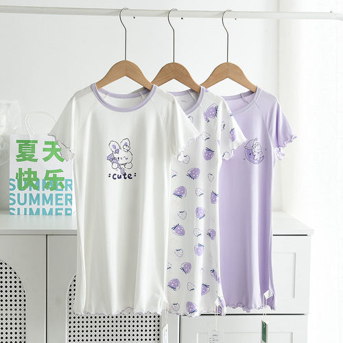 凉感舒服的亲子款睡裙