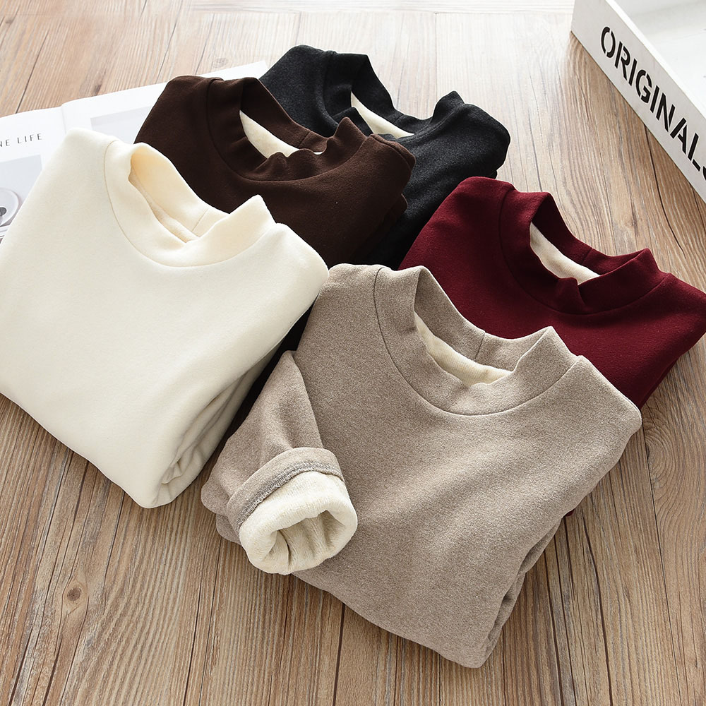 百搭童装冬款儿童男女童加绒加厚保暖打底衫宝宝中大童半高领上衣,童装/婴儿装/亲子装,保暖上装,淘宝优惠券,粉丝福利购,淘宝优惠卷