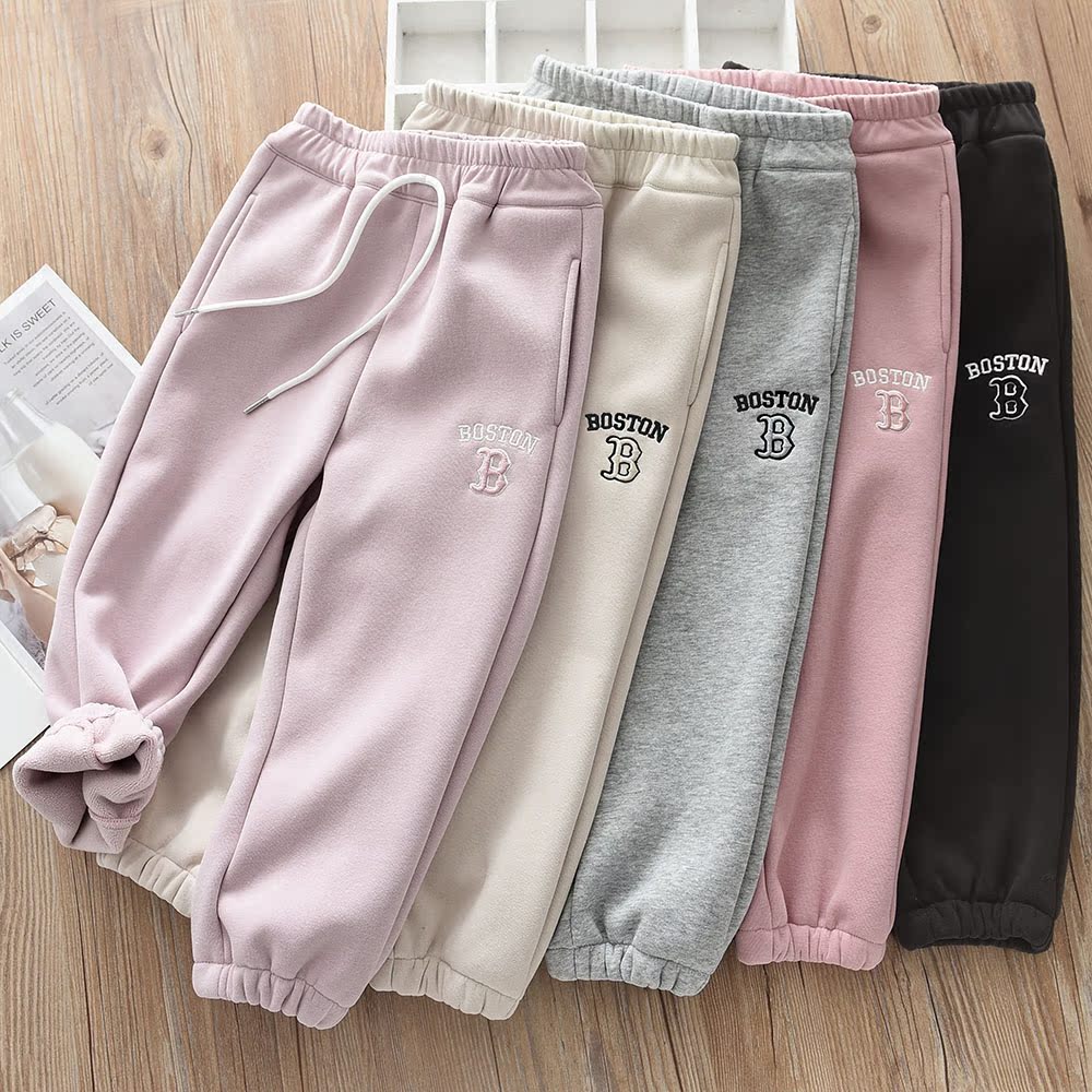 老粉儿捡漏！冬款男女童加绒运动裤宝宝中大童保暖加厚奥利绒卫裤