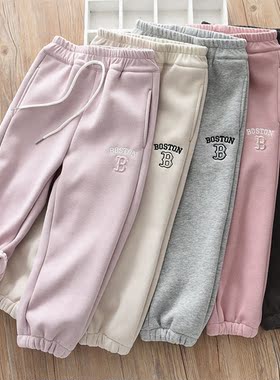 老粉儿捡漏！冬款男女童加绒运动裤宝宝中大童保暖加厚奥利绒卫裤