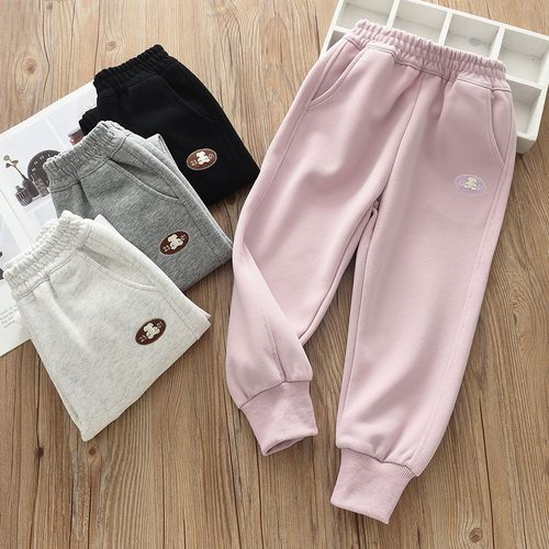 可以配姐弟的童装秋冬加绒运动裤