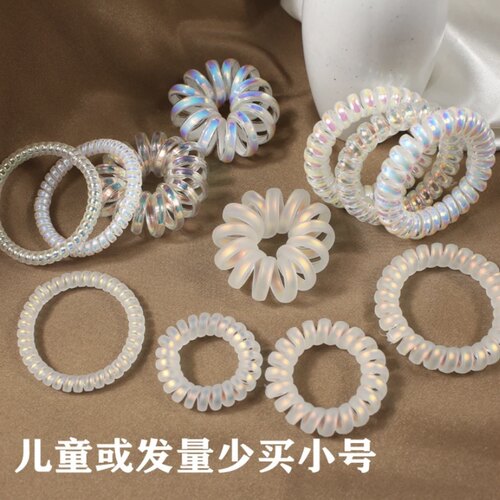 人鱼姬电话线无痕发圈女简约头绳甜美超仙发饰韩国网红电话圈发绳