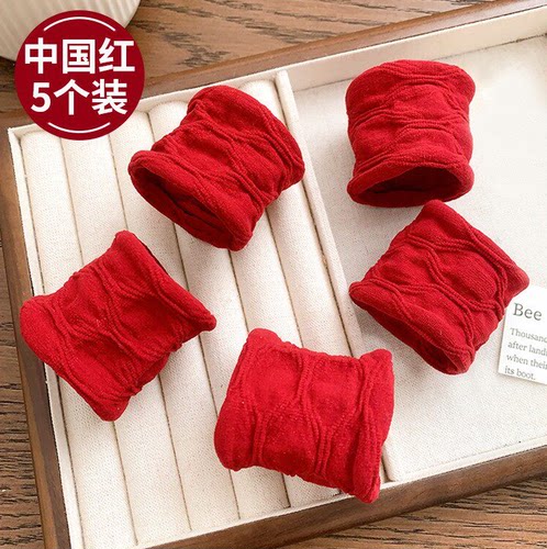 2025新年无缝加宽红色系头绳高马尾发圈皮筋女孩扎头发绳头饰