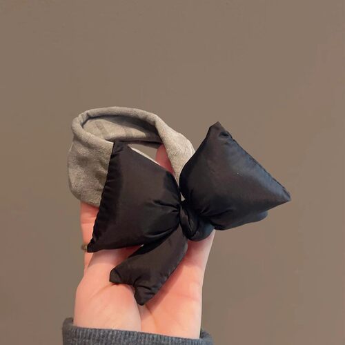 简约高级感黑色蝴蝶结发圈质感扎马尾发绳秋冬新款百搭外出头绳女