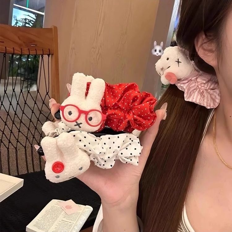 可爱米菲兔!大号不磕头安全布艺波点新款秋冬甜美可爱韩版香蕉夹