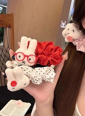 可爱米菲兔!大号不磕头安全布艺波点新款秋冬甜美可爱韩版香蕉夹