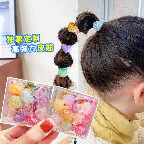 儿童皮筋宝宝扎头发不伤发头饰新款女童发圈小女孩可爱头绳胶圈女