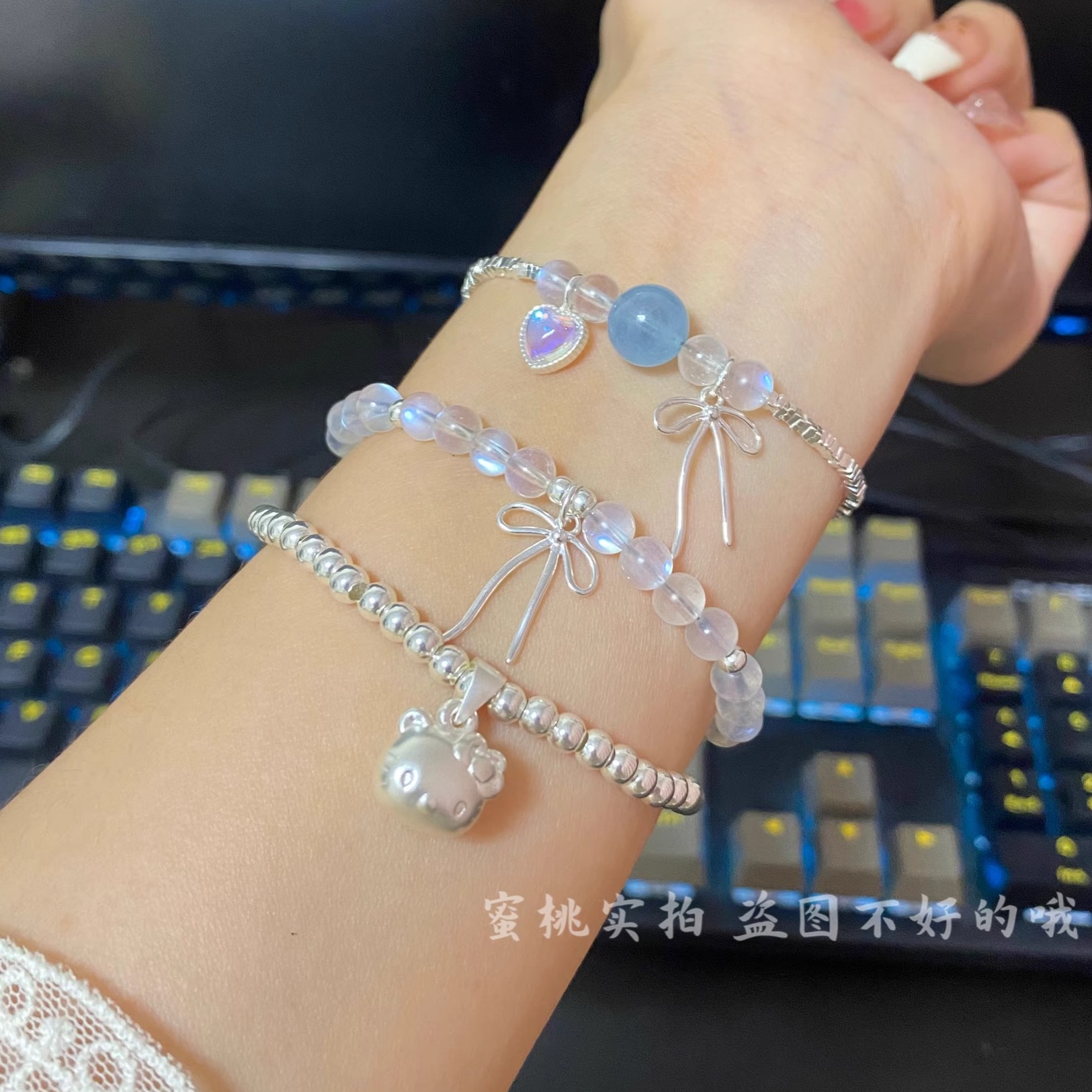 天然水晶不掉色纯银草莓晶礼物