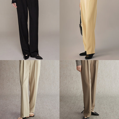 松紧腰显瘦垂感直筒神裤