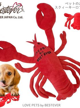 bestever宠物玩具大龙虾解压磨牙互动含响纸叫叫