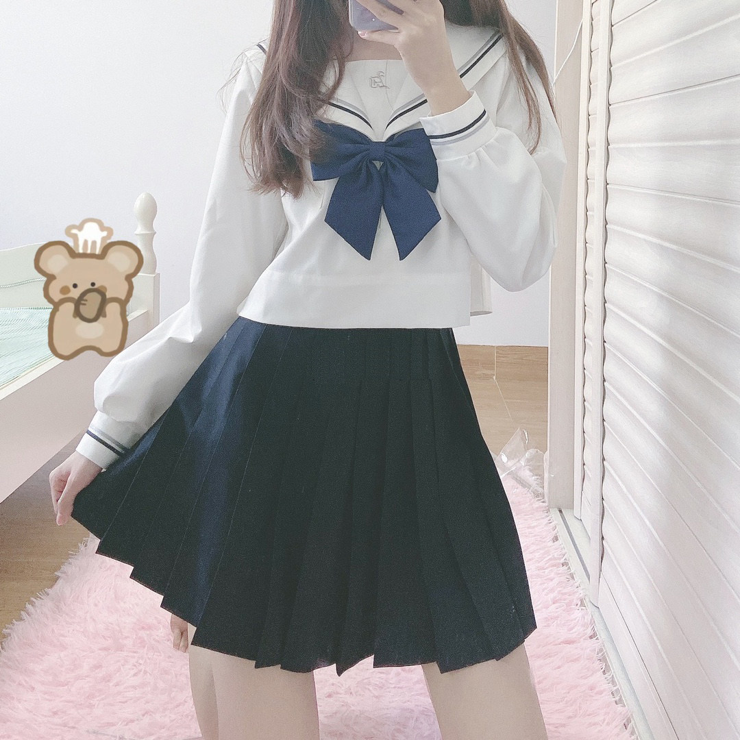 岸京女中校服正统JK制服裙班服日本学生校服全套水手服正版套装