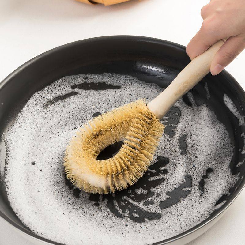 猪鬃毛锅刷长柄刷锅刷子碗刷厨房清洁刷软毛锅刷刷锅神器厨房用品