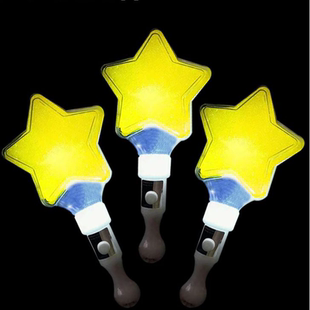 星星荧光棒演唱会道具5角星应援棒幼儿园演出道具发光棒