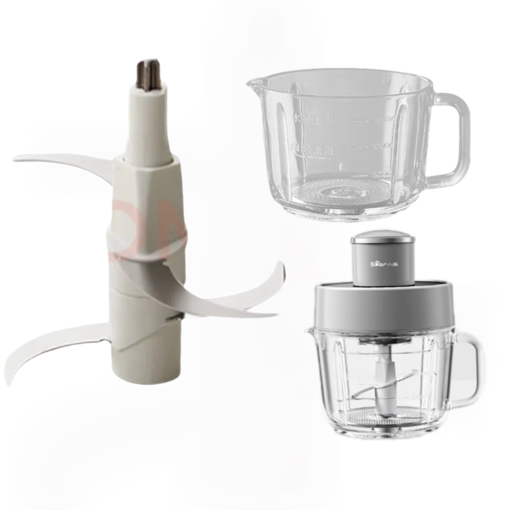 小熊切碎机F03X2配件原装绞肉机玻璃杯不锈钢切碎刀五代2L/K03N5