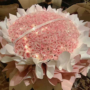 全国小时达299朵粉玫瑰鲜花花束全国同城速递送女友爱人北京杭州