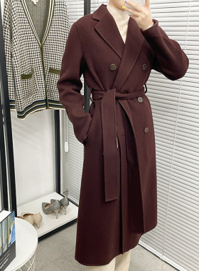 CHIOSTUDIOS韩国原单外贸 女士羊毛大衣 双面手缝T99149