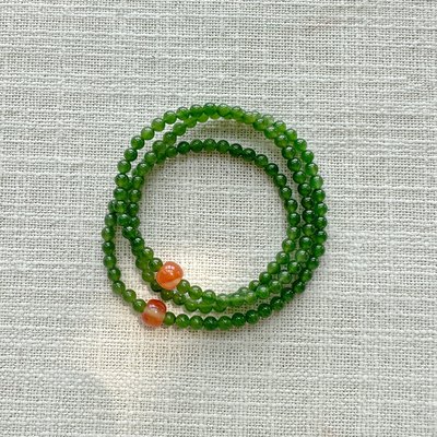 天然和田玉碧玉南红玛瑙多圈手链