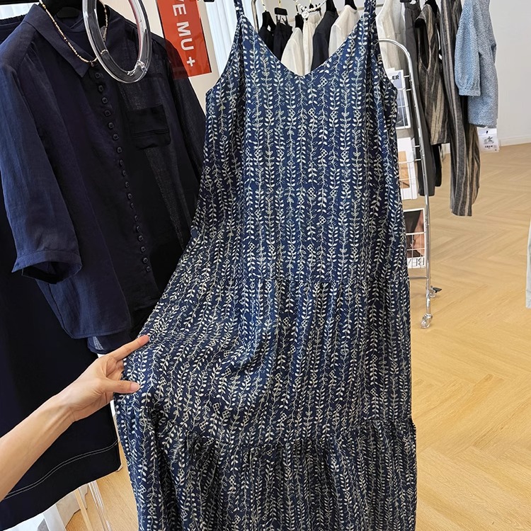 高端定制小碎花吊带裙女夏季