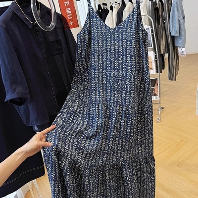 高端定制小碎花吊带裙女夏季