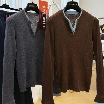 韩系高级感修身薄款针织衫女秋冬