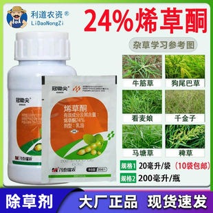 正品冠锄尖24%烯草酮正牌除草剂大豆田一年生禾本科杂草茎叶喷雾