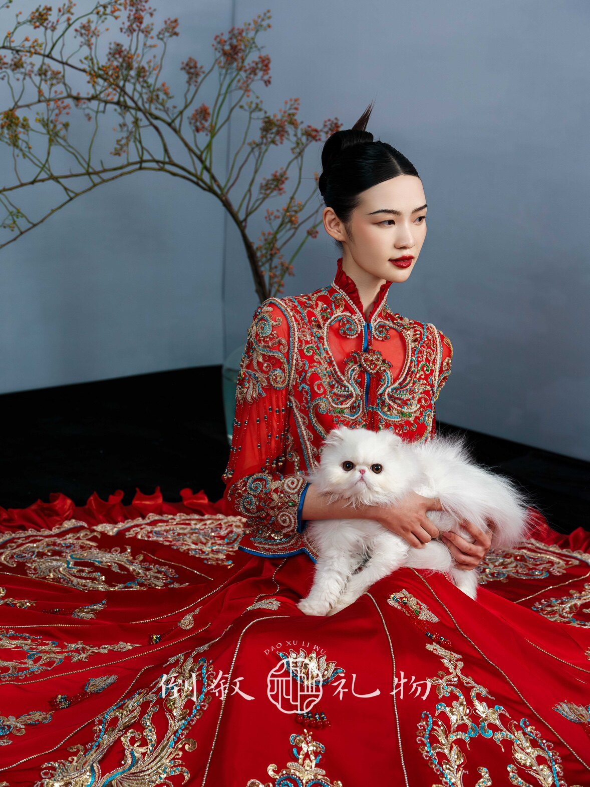 出租正版倒叙礼物高定心心相印中式嫁衣新娘中式秀禾服