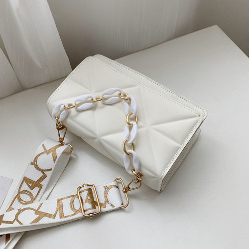 单肩包洋气宽肩带休闲百搭斜挎包