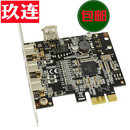 西霸PCI-E转1394b火线采集扩展卡声卡高清摄像机DV 相机CCD连接