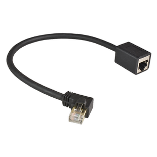 束瑞 弯头8类八类万兆网线延长线CAT8高速网络连接器公对母接口RJ45加长接头上下左右弯头SFTP双层屏蔽40Gbps