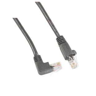 下弯网线 90度RJ45直角弯头网线网络跳线cat6千兆1000M高速六6类千兆网线宽带路由器电视家用高速L型弯角直下