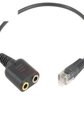 电脑耳机转电话3.5MM转RJ9
