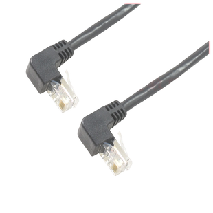 90度弯头网线 RJ45双弯头网线 90度五类弯头网线两头6类扁平网线上弯头90度纯铜百兆高速电脑宽带L型弯角跳线